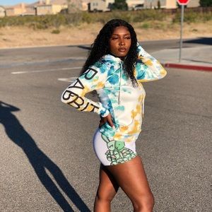 Money rabbit new drop tie dye hoodie